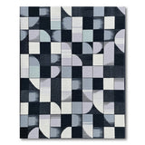Modern Geometric Half-Moon Area Rug