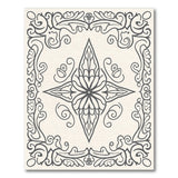 Elegant Black White Ornate Medallion Rug