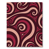 Red Swirling Red Abstract Area Rug