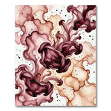Maroon Blush Fluid Abstract Area Rug