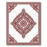Red Mandala Traditional Persian Area Rug