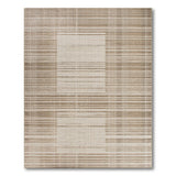 Beige and Neutral Beige Geometric Grid Area Rug