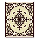 Ornate Cream Persian Medallion Area Rug