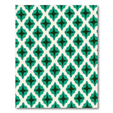 Blue and Teal Teal Diamond Geometric Area Rug