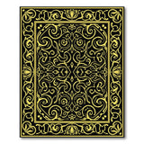 Opulent Gold Ornate Area Rug