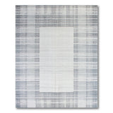 Modern Grey Stripe Frame Area Rug