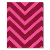 Bold Pink Maroon Chevron Zigzag Area Rug