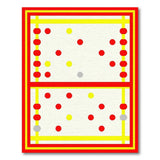 Red Yellow Go Board Geometric Area Rug