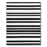 Bold Black White Striped No. 11 Area Rug