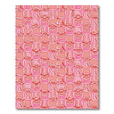 Vibrant Pink Interlocking Geometric Area Rug
