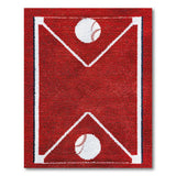 Red Baseball Diamond Play Rug