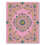 Pink Traditional Persian Floral Medallion Rug