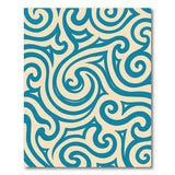 Teal Koru Swirl Heritage Rug