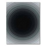 Grayscale Concentric Circles Modern Area Rug