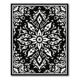 Black and White Intricate Black White Persian Floral Area Rug