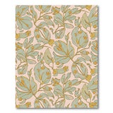 ODIKA Vintage Botanical Washable Area Rug - Sage Green & Blush Pink Low Pile Non-Slip Floral Rug