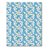 Blue Teal Heritage Tribal Motif Area Rug