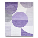 Purple Overlapping Circles Geometric Area Rug