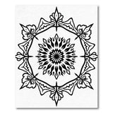 Black and White Traditional Persian Ornate Black White Persian Mandala Rug