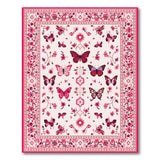 Pink Floral Vintage Vintage Pink Butterfly Floral Area Rug