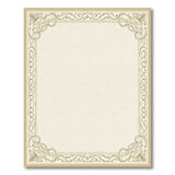 Ornate Gold Filigree Border Gold and Silver Area Rug