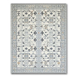 Beige Grey Geometric Southwestern Area Rug