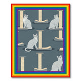 Grey Cat Tree Kids Area Rug