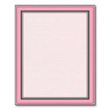 Pink Multi-Border Geometric Area Rug