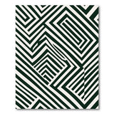 Maze Bold Black White Geometric Maze Area Rug
