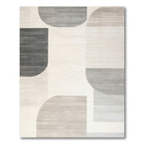 Modern Grey Abstract Area Rug