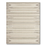 Beige Horizontal Stripe Woven Area Rug