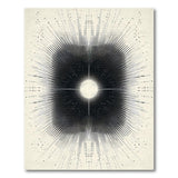 Radiant Starburst Black White Area Rug