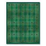 Emerald Green Gold Plaid Area Rug