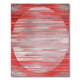 Bold Red Circle Abstract Area Rug