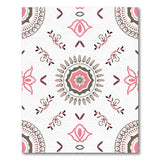 Floral Vintage Pink Vintage Pink Floral Mandala Area Rug