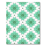 Vibrant Green Floral Pattern Area Rug