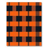 Rustic Farmhouse Bold Orange Black Buffalo Plaid Area Rug