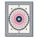 Pink Navy Mandala Area Rug