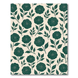 Emerald Green Floral Pattern Area Rug