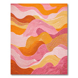 Vibrant Multi-color and Patterns Vibrant Wavy Multi-Color Area Rug