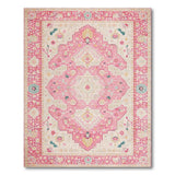 Blush Pink Persian Medallion Area Rug