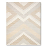 Beige Grey Chevron Geometric Area Rug