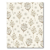 Beige Daisy Wildflower Sketch Area Rug