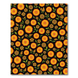 Vibrant Orange Sunflower Area Rug