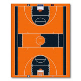 Orange Geometric Modern Orange Basketball Court Area Rug