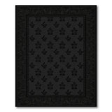 Black and White Ornate Black Floral Vintage Area Rug