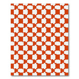 Bold Red White Geometric Checkered Area Rug