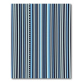 Navy Blue Vertical Striped Geometric Area Rug