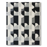 Black White Geometric Modern No. 9 Area Rug