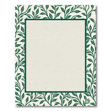 Green Leaf Border Cream Area Rug